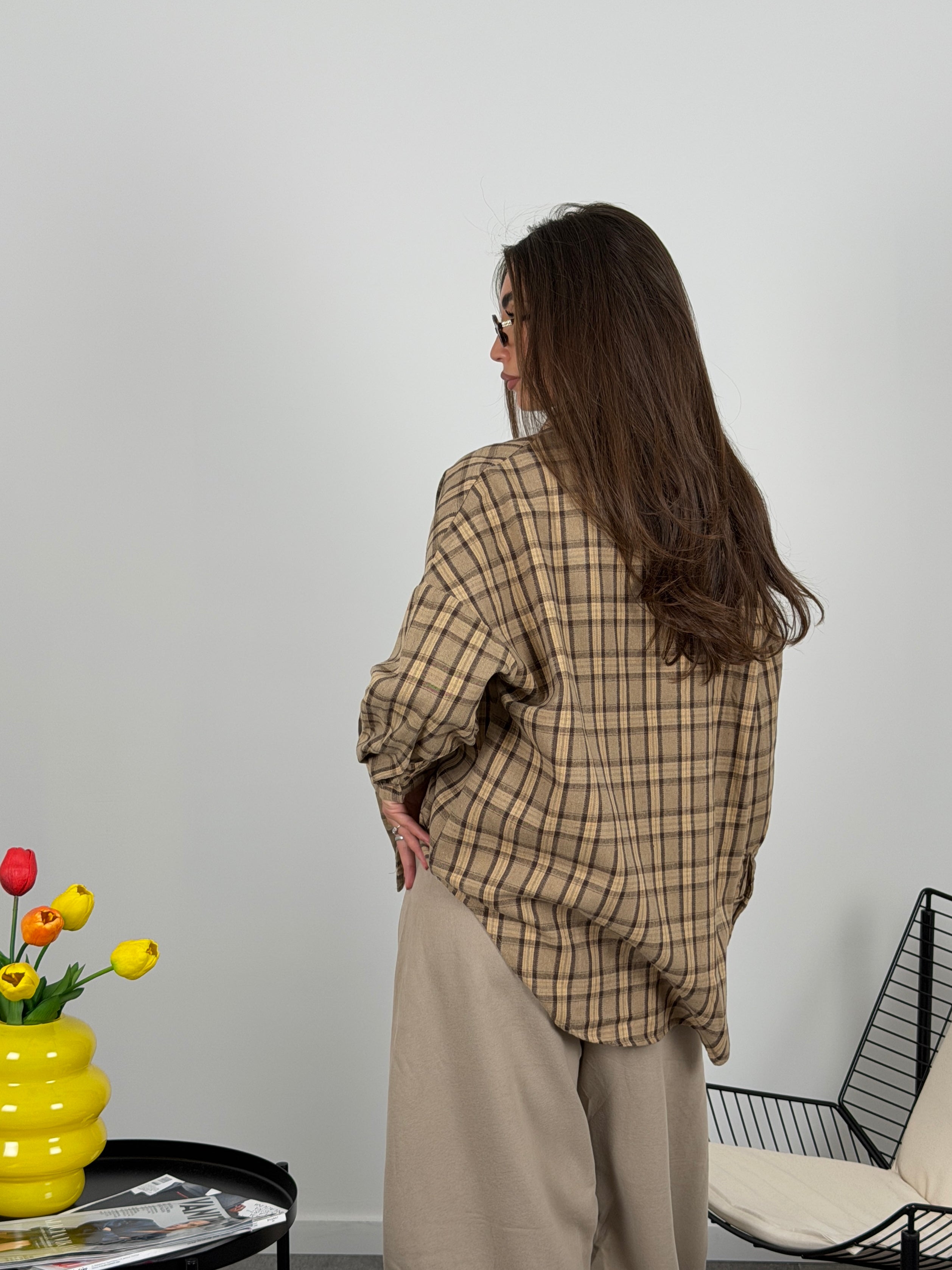 Camicia a quadri over size
