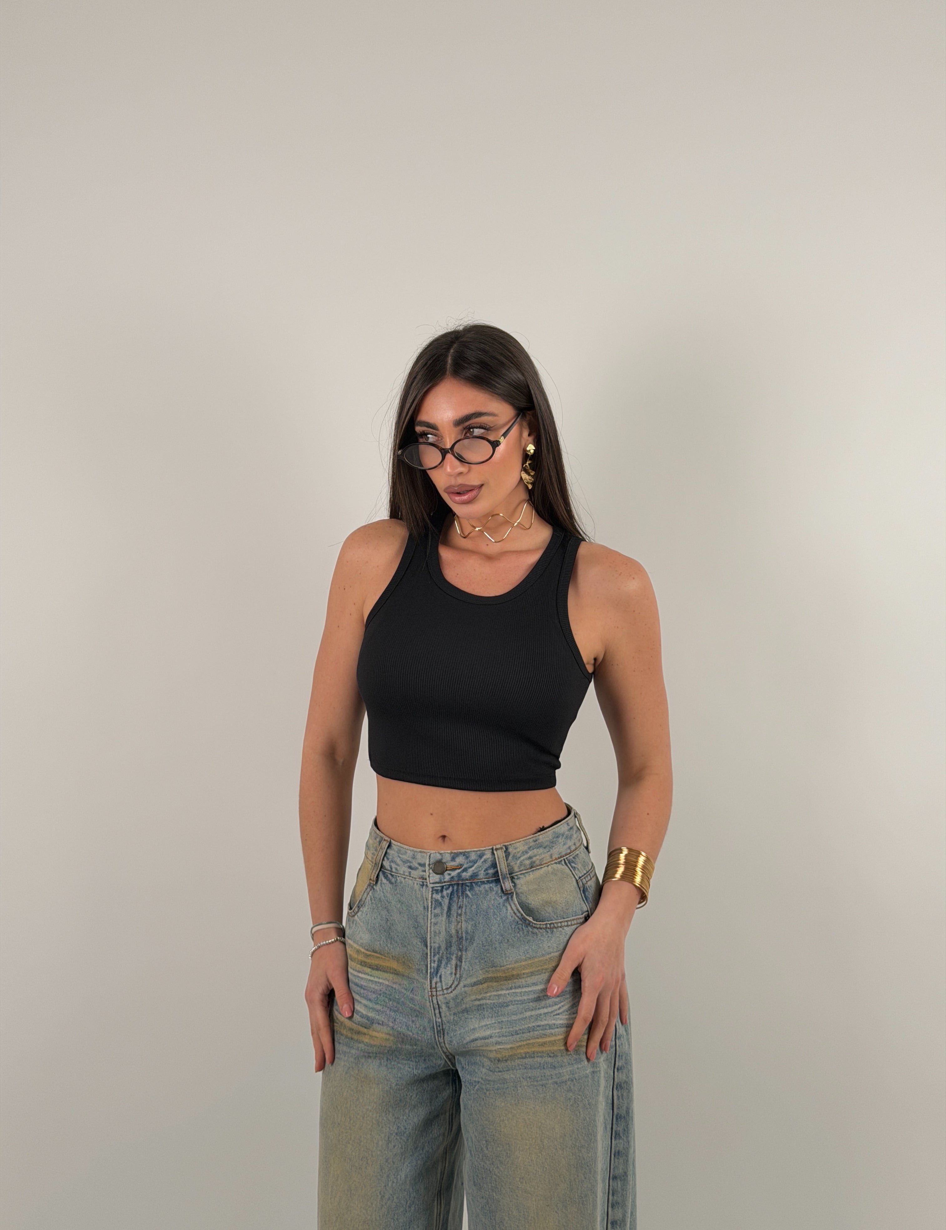 Top basic crop a costine