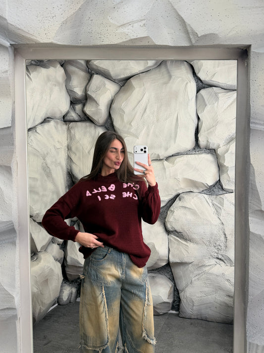 Maglione CHE BELLA CHE SEI long