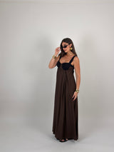 Vestito bicolor lungo