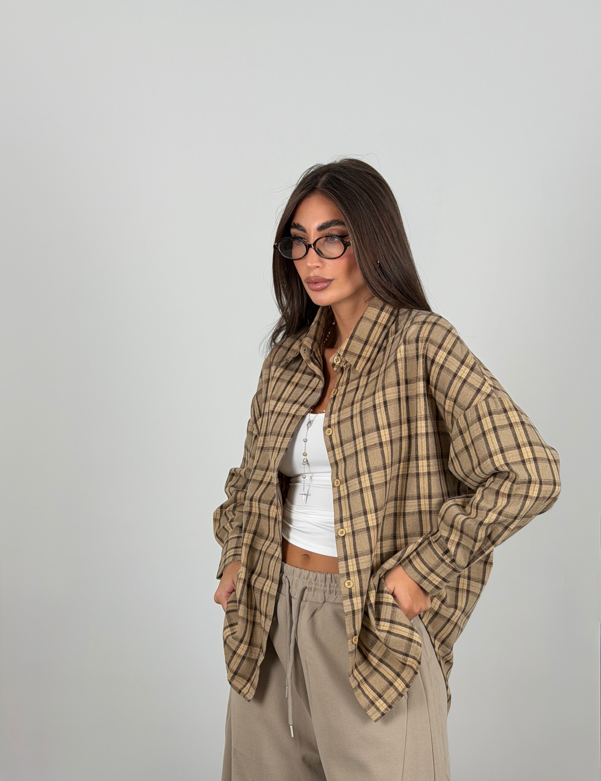 Camicia a quadri over size