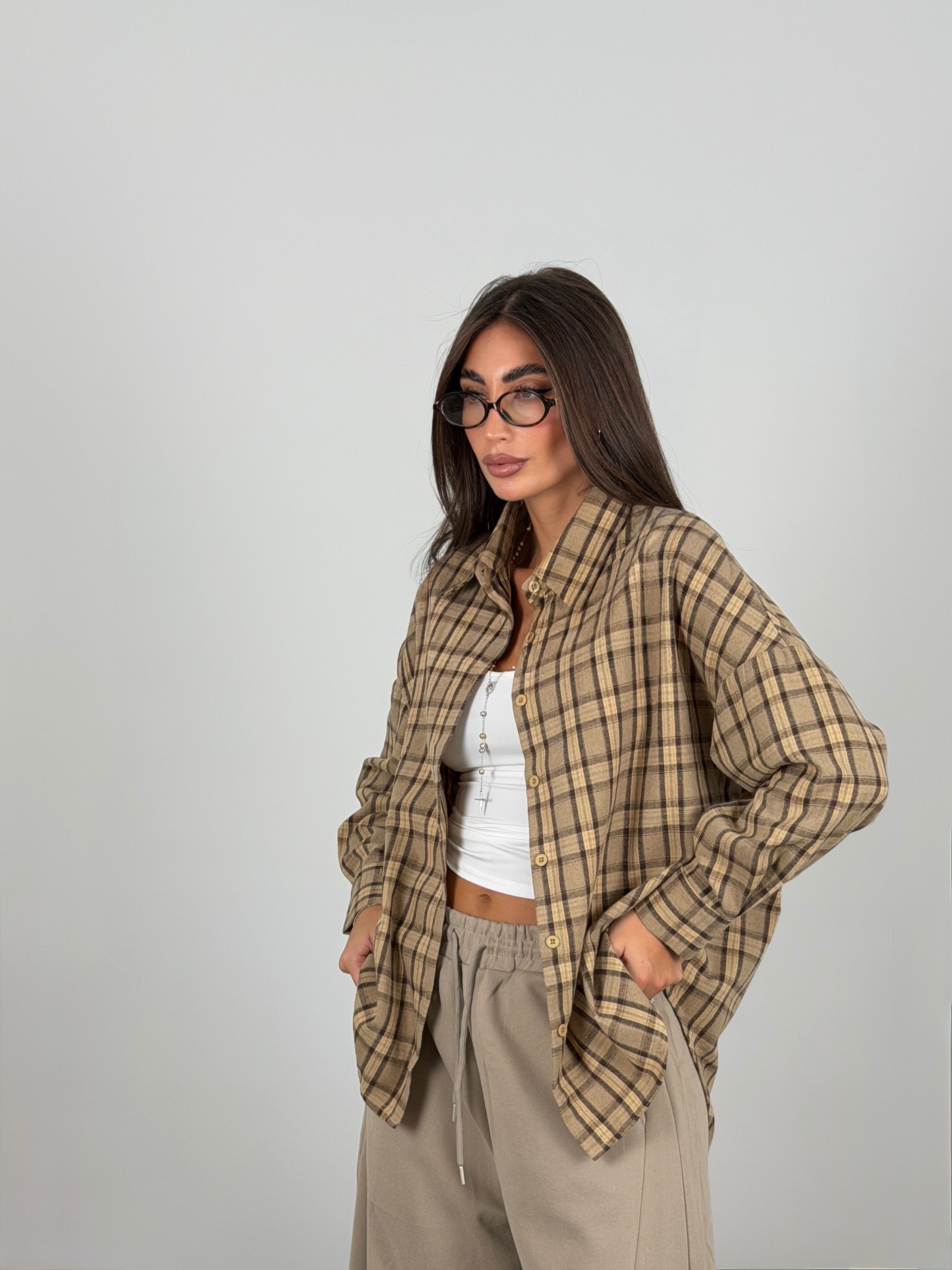 Camicia a quadri over size
