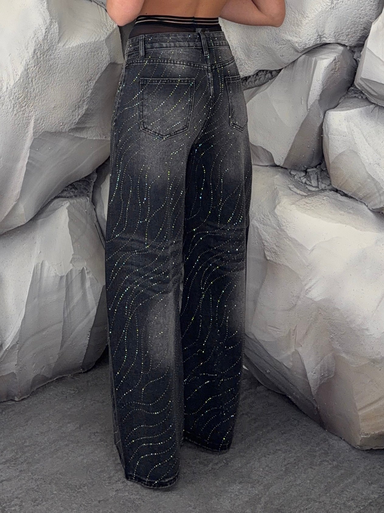 Jeans Waves Shine black