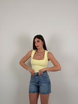 Body giromanica scollo quadrato