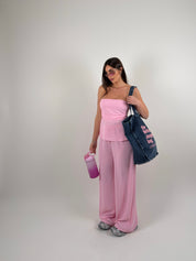 Completo top fascia e pantalone palazzo