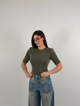 Body con spalline e girocollo