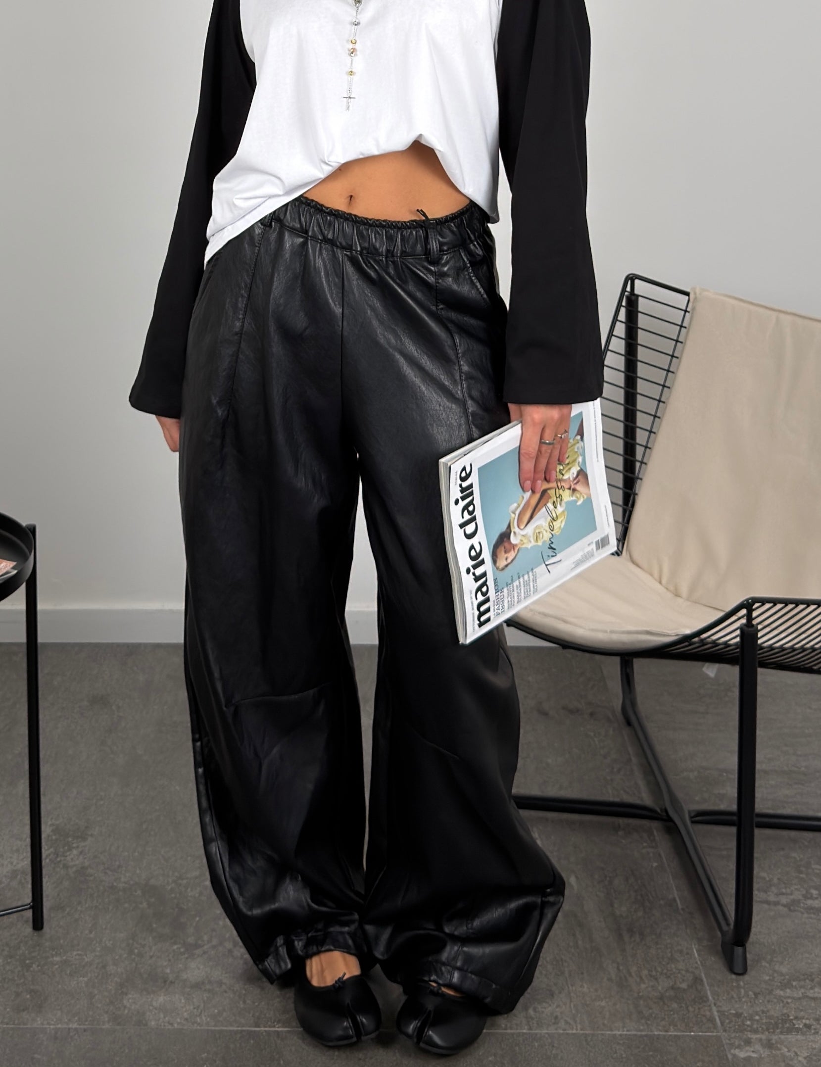 Pantalone ballon ecopelle