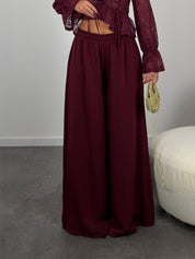 Pantalone semplice con elastico in vita