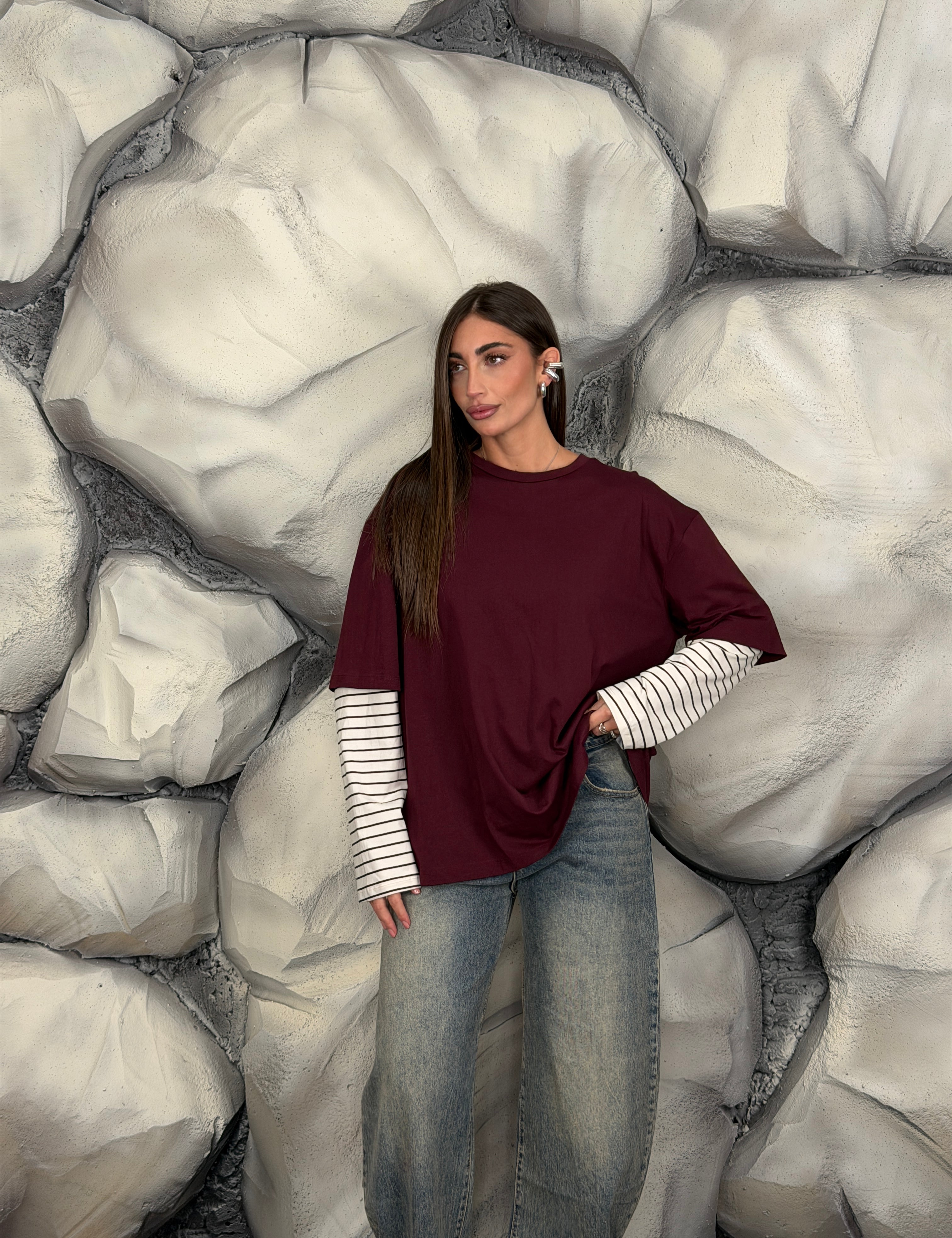 Longsleeve maniche a righe