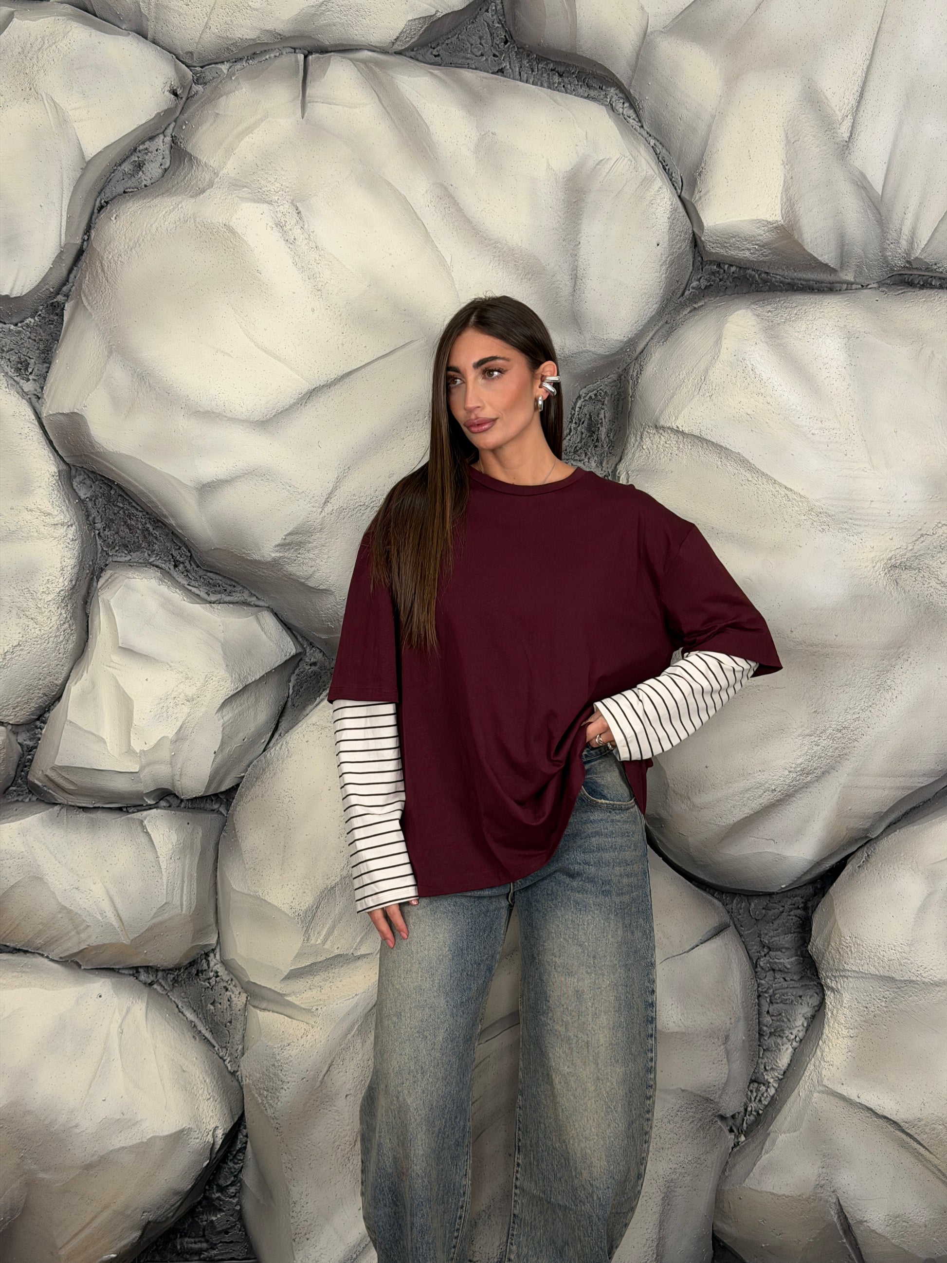 Longsleeve maniche a righe