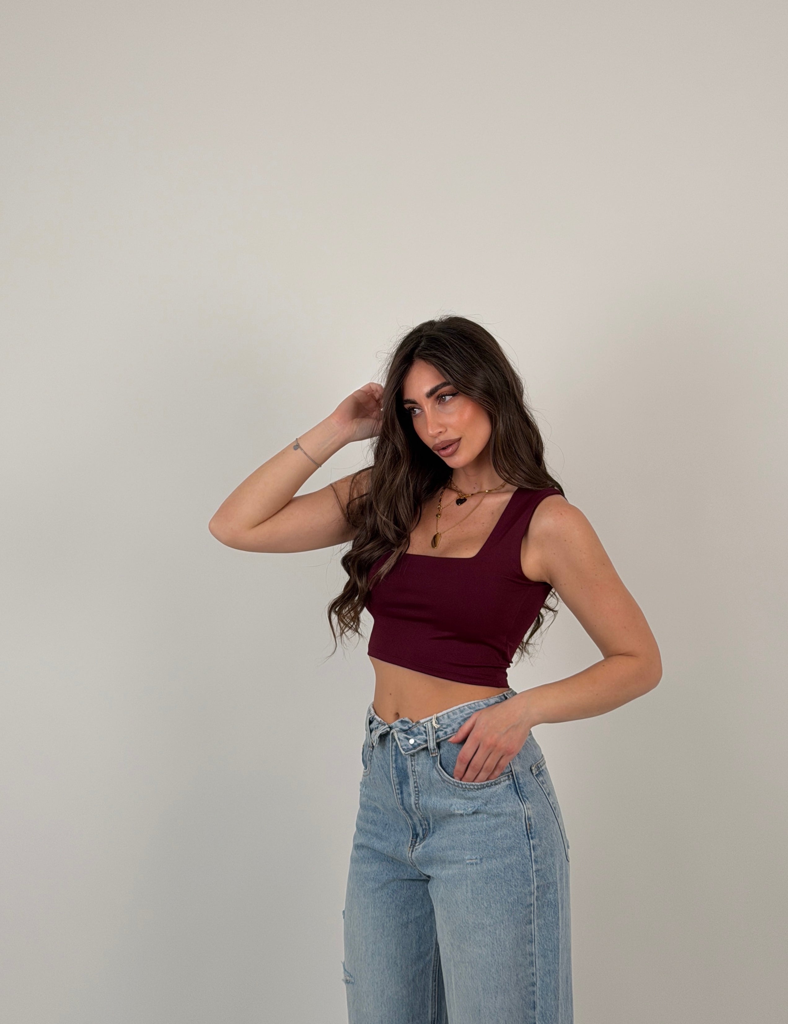 Top scollo quadrato