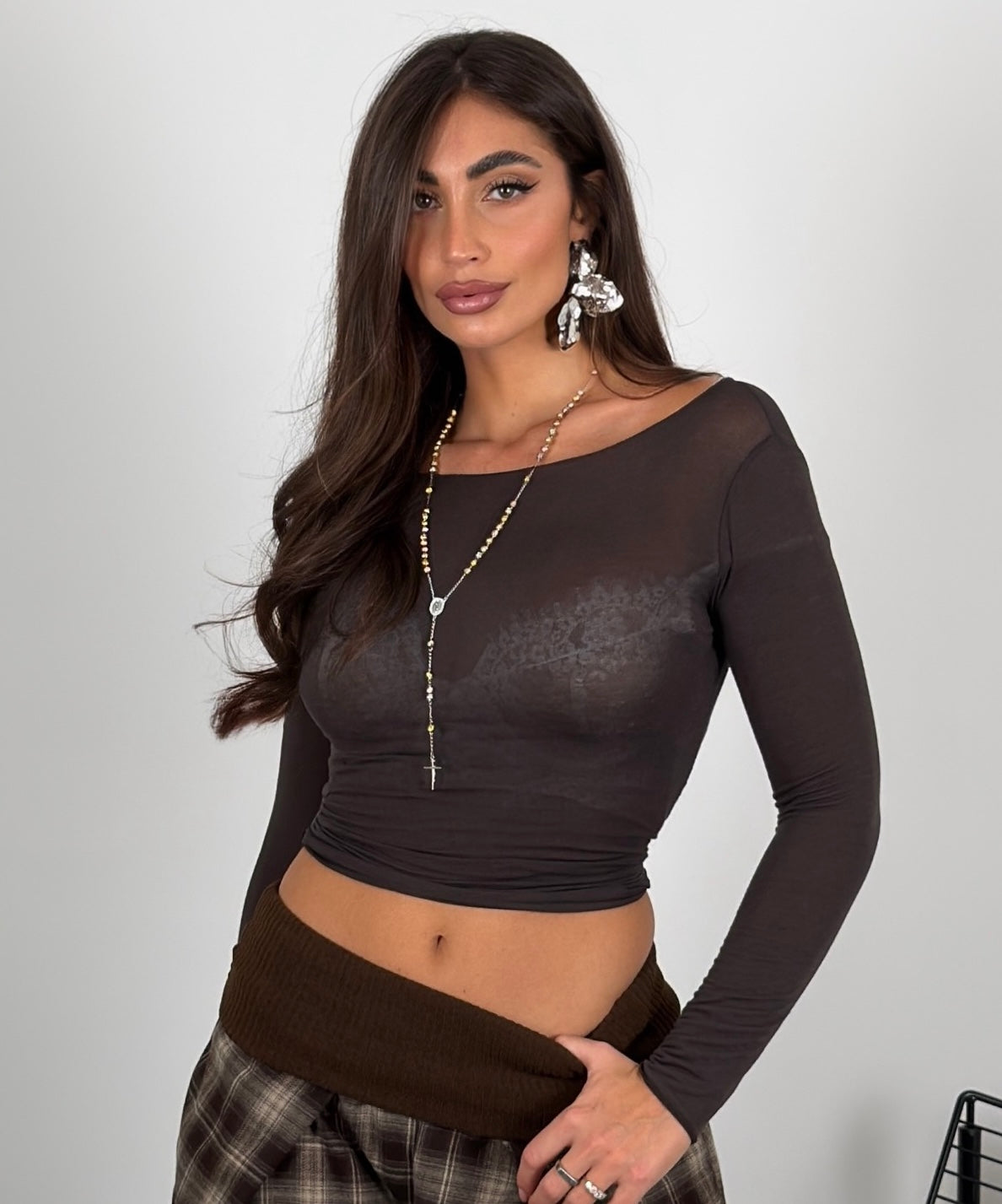 Maglia mistocashmere scollo ampio