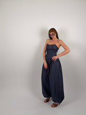 Jeans ballon tessuto fermo