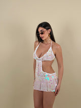 Vestito Copricostume in filo con paiettes