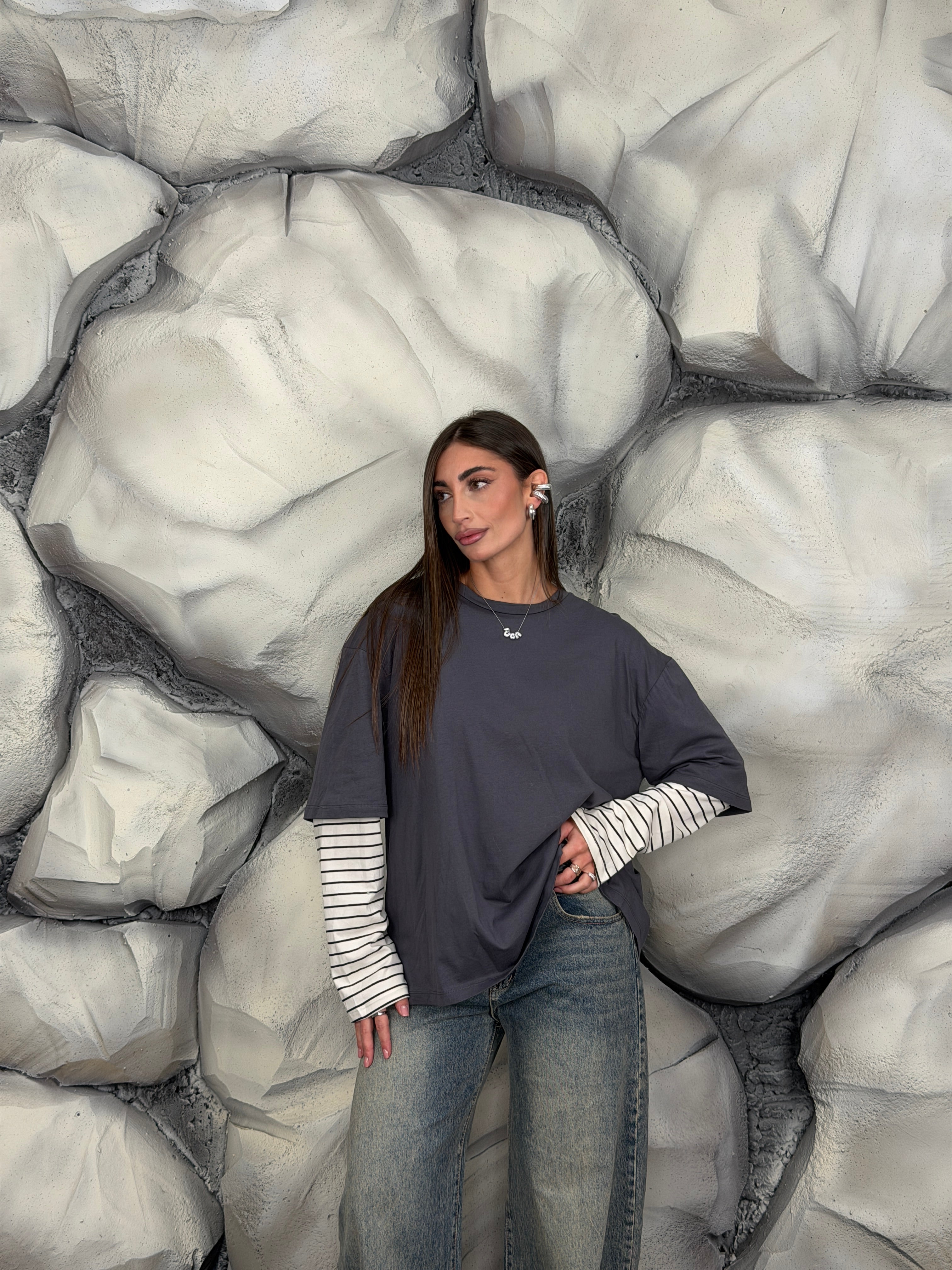 Longsleeve maniche a righe