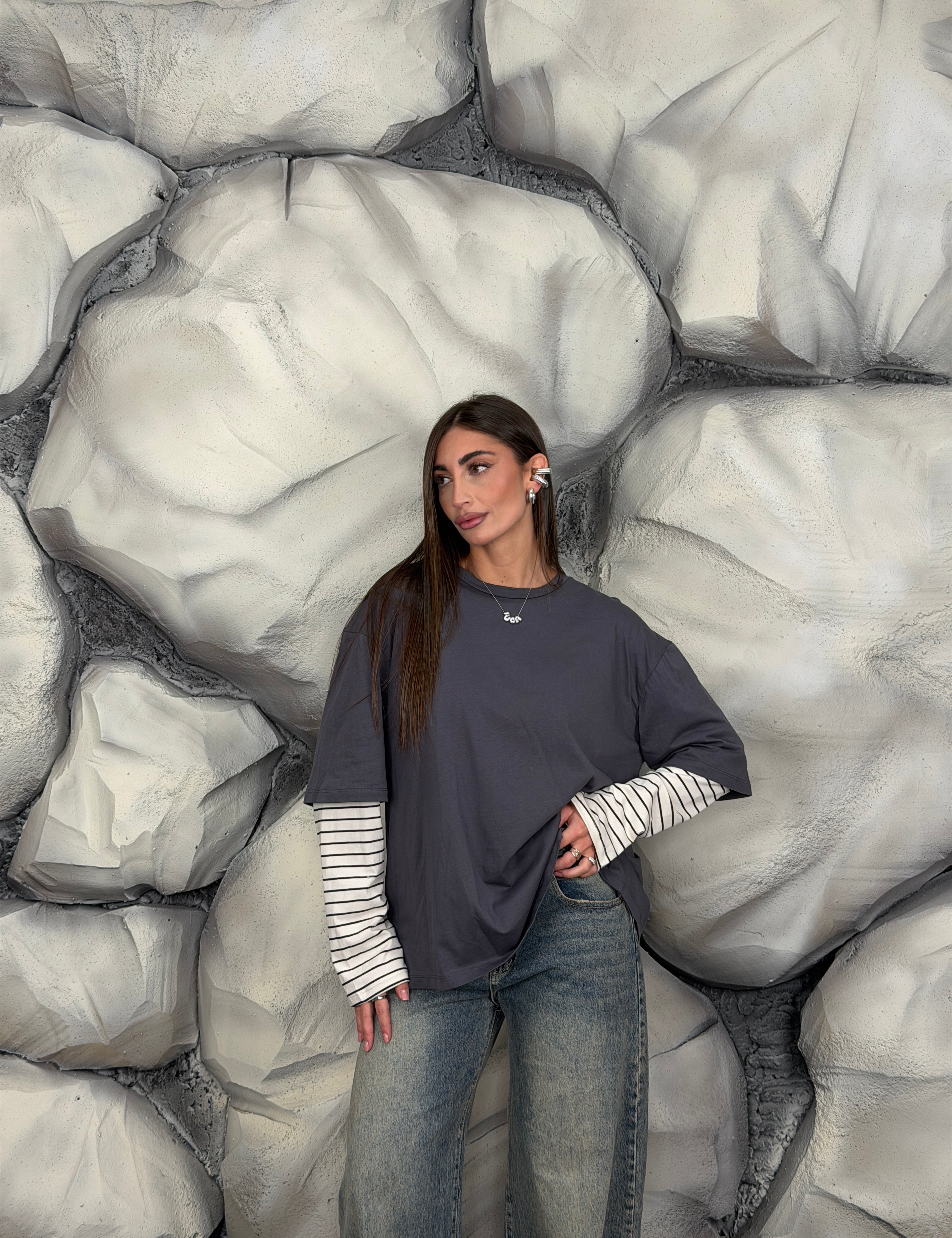 Longsleeve maniche a righe