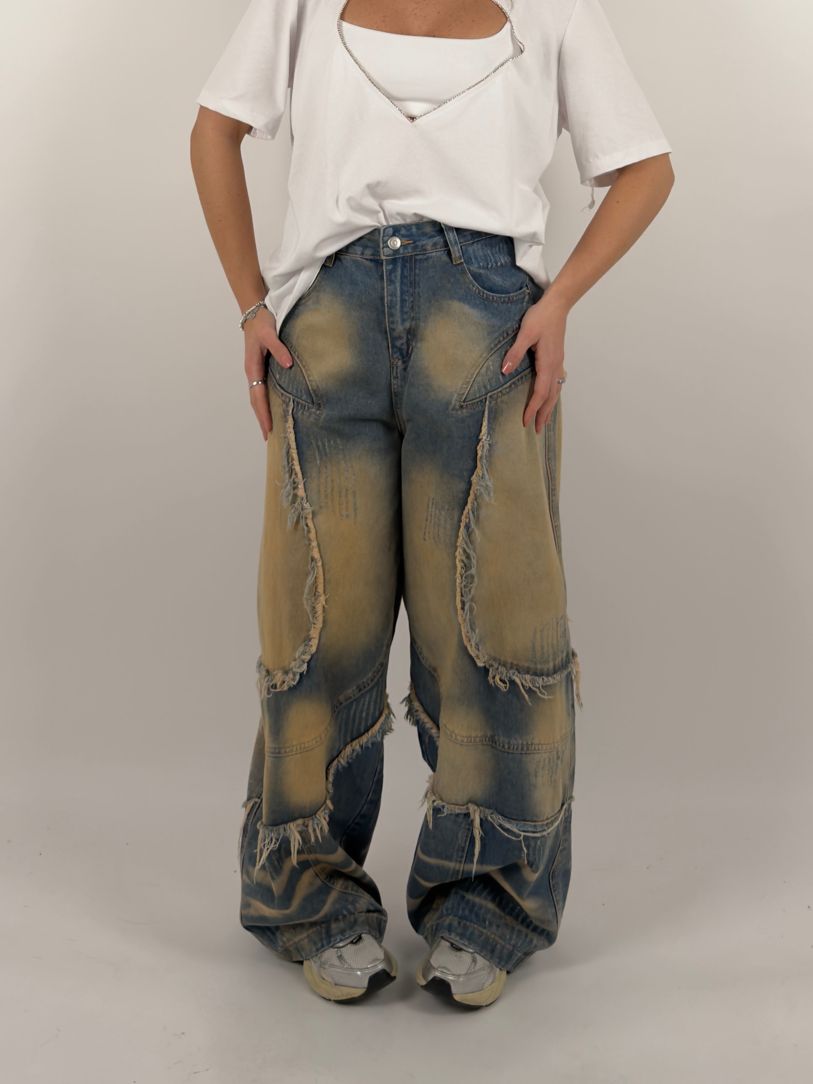 Jeans blu sabbia