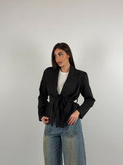 Giacca in cotone, cintura in vita