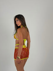 Costume merletto bicolore