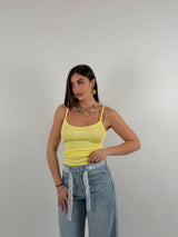 Top cotone a costine