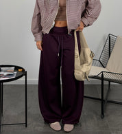 Pantalone tuta con risvolto