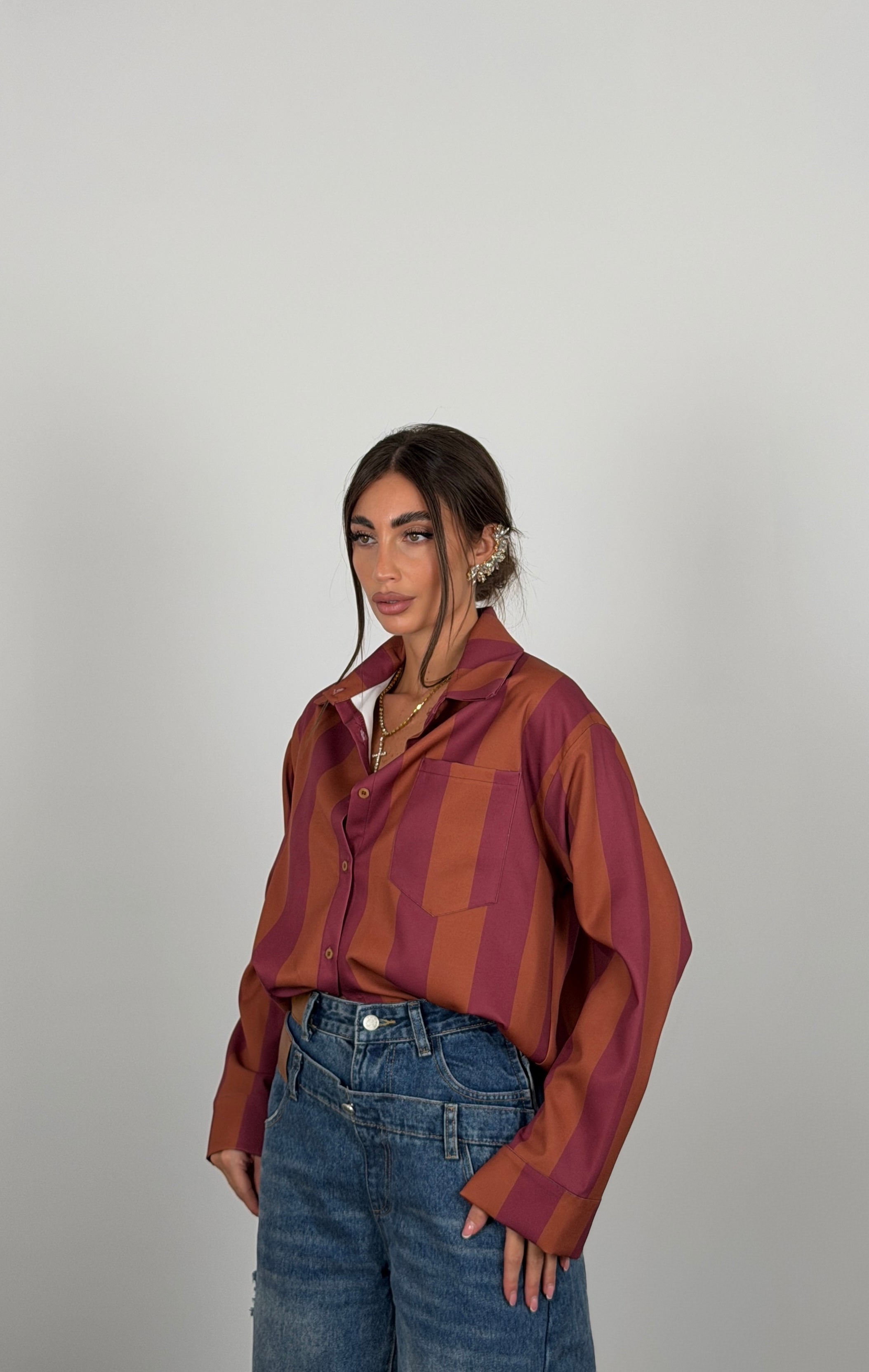 Camicia fantasia a righe