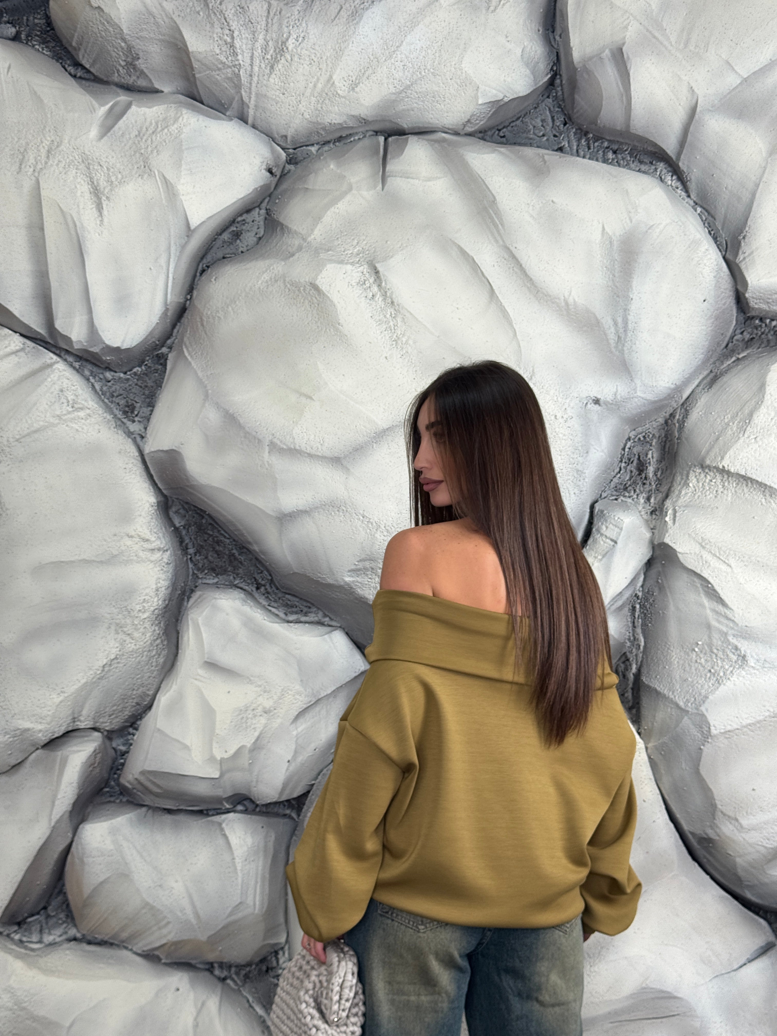 Felpa scollo a barca