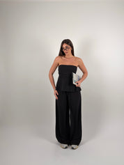 Completo top fascia e pantalone palazzo