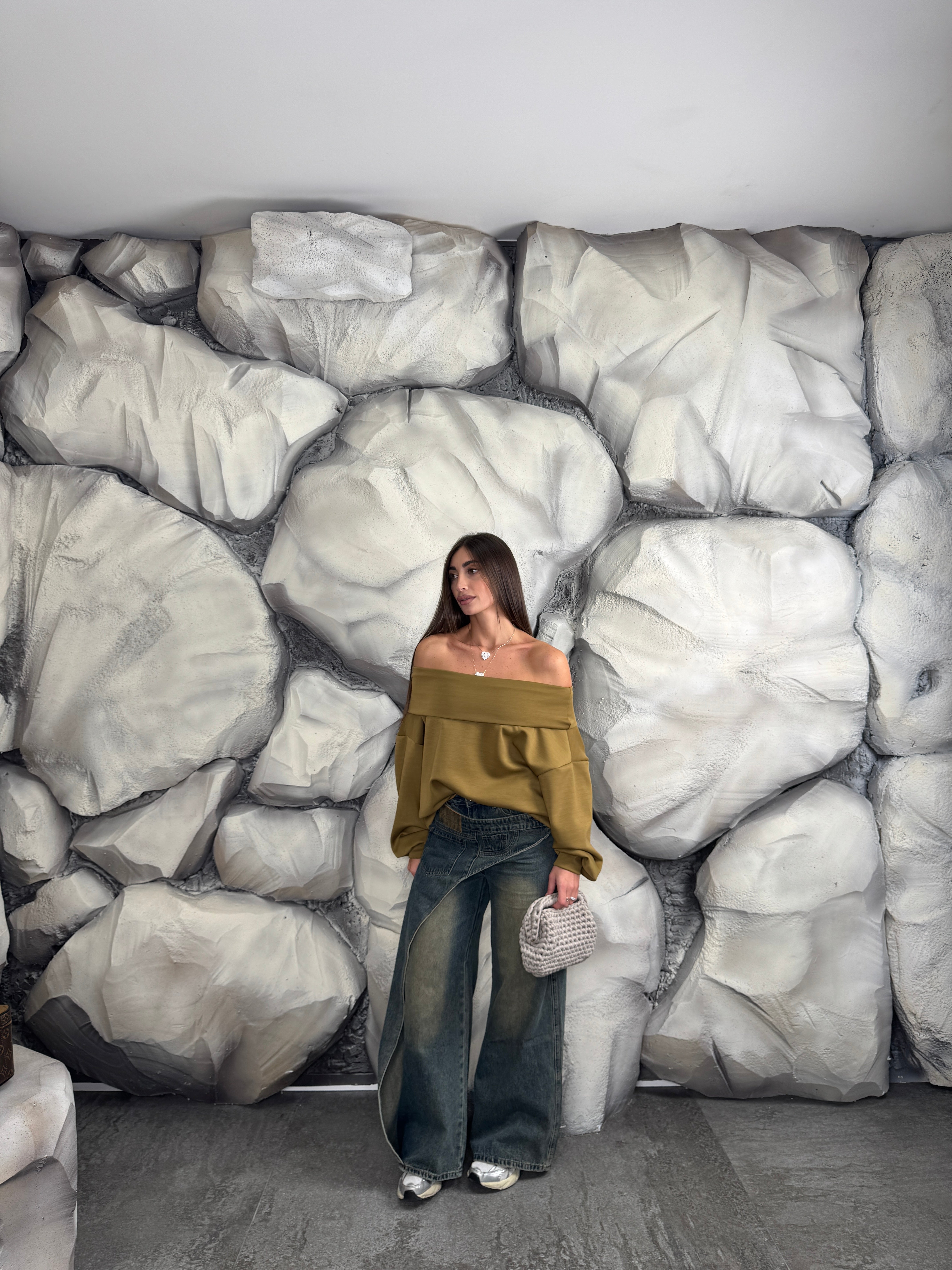 Jeans chiusura trasversale