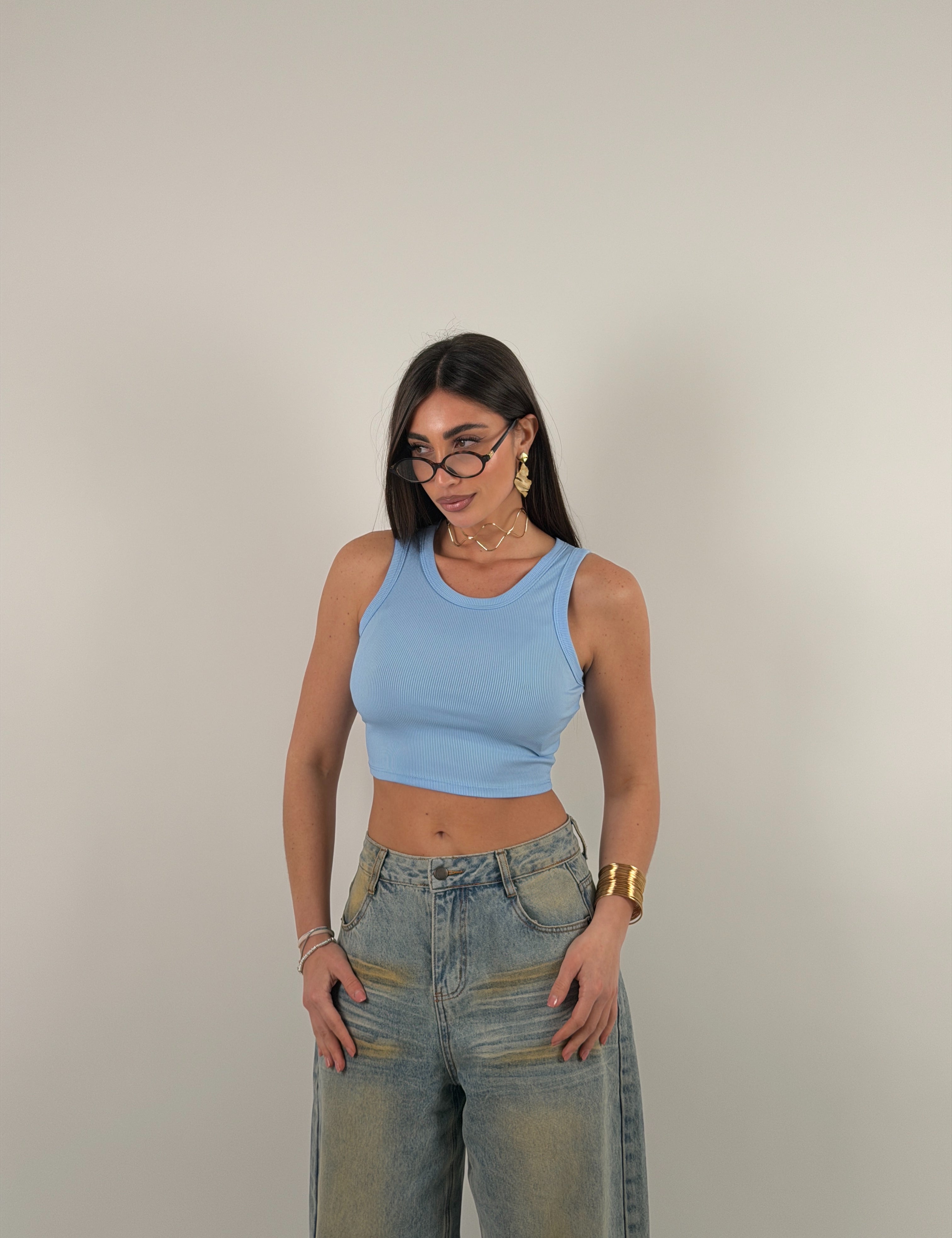 Top basic crop a costine