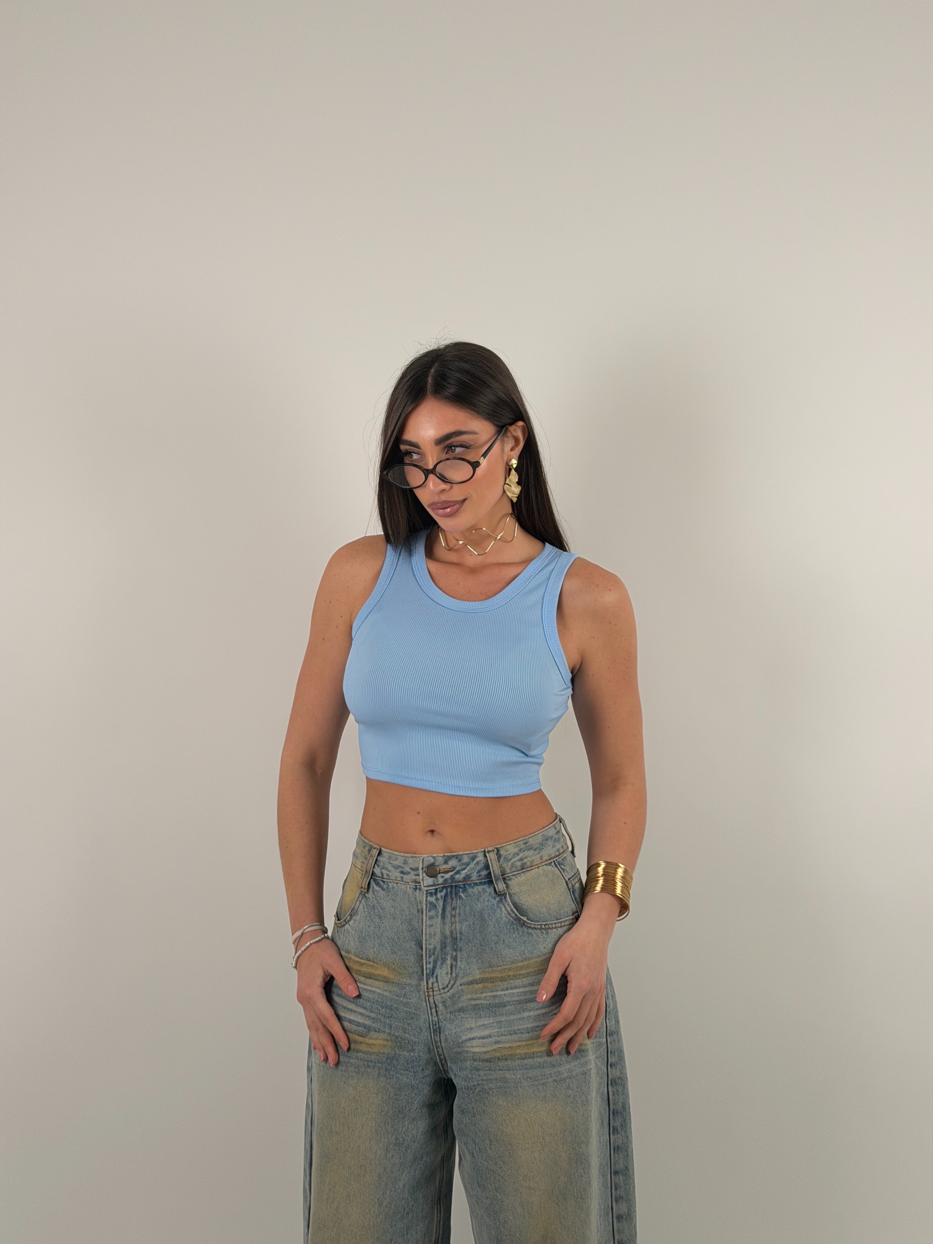 Top basic crop a costine