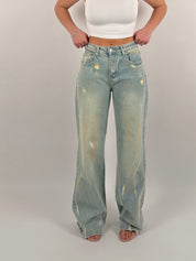 Jeans ballon sabbiato