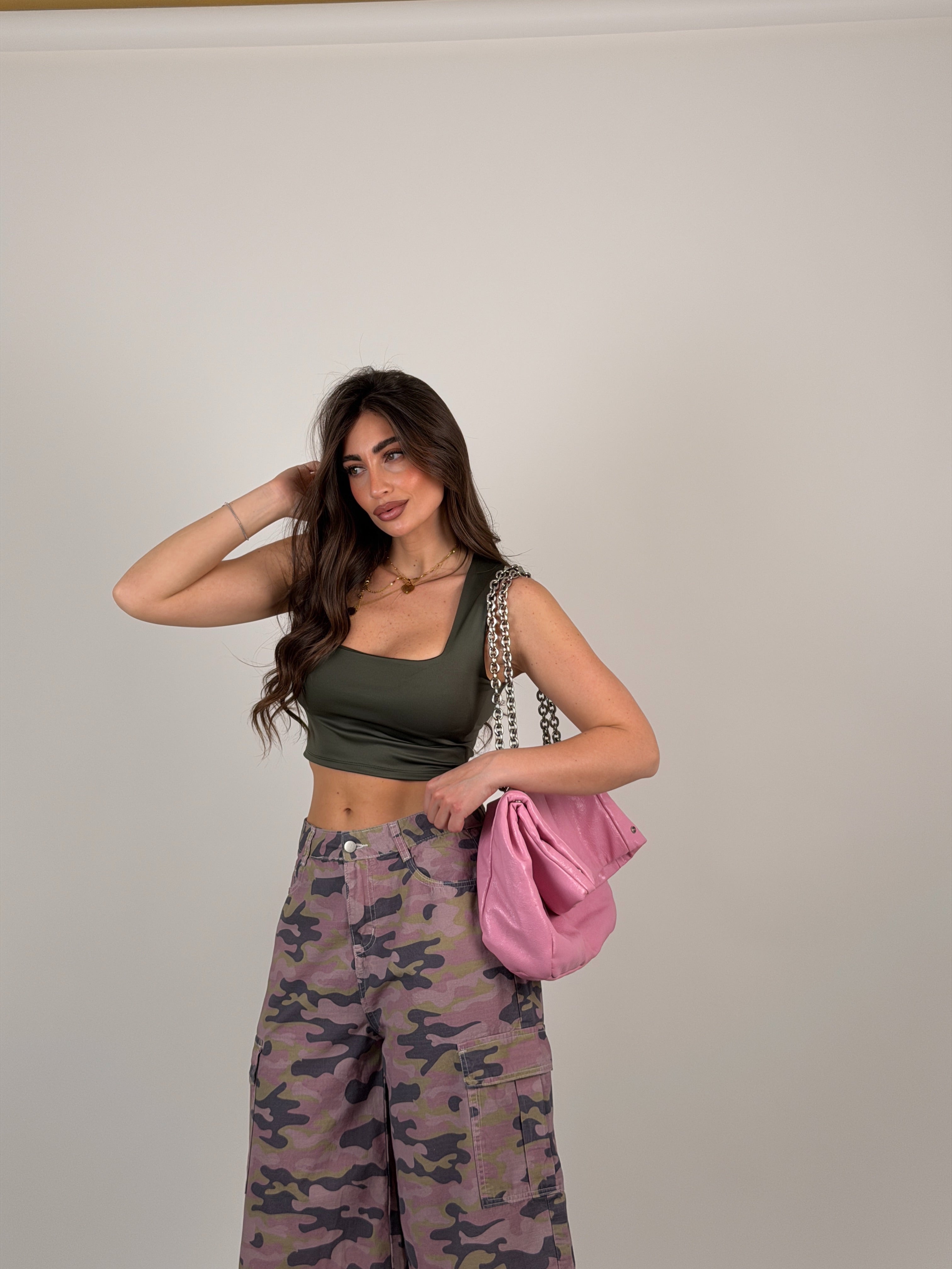 Top scollo quadrato