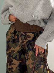 Pantalone risvolto mimetico