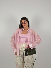 Camicia semivelata oversize