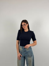 Body con spalline e girocollo