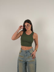 Top basic crop a costine