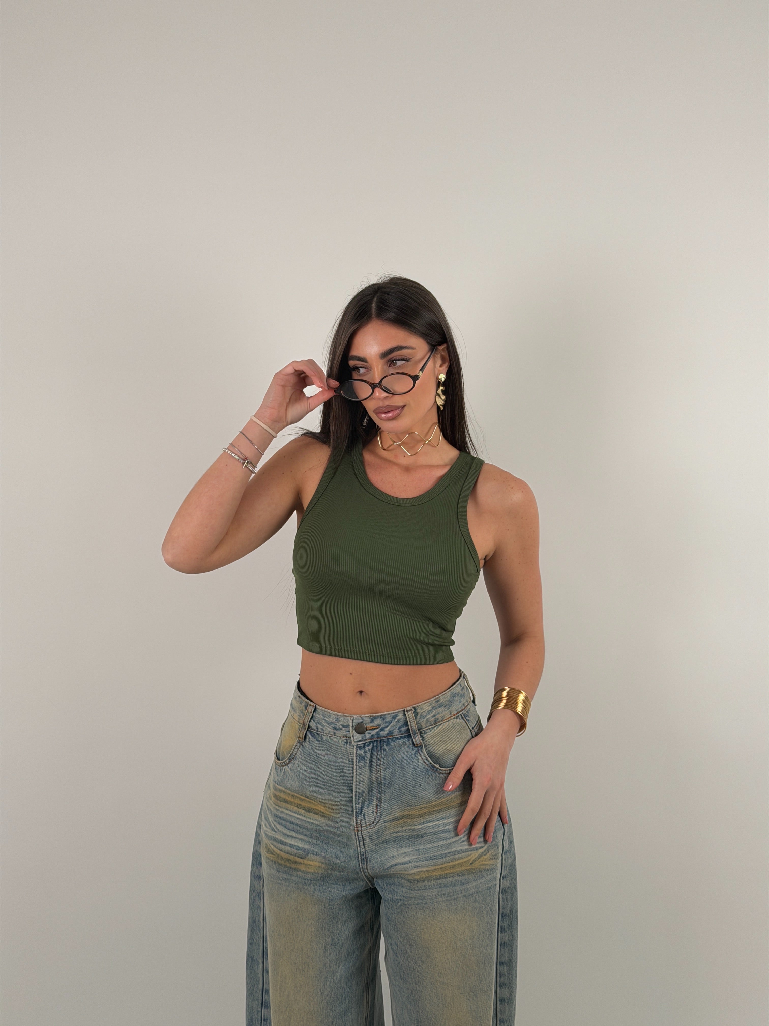 Top basic crop a costine
