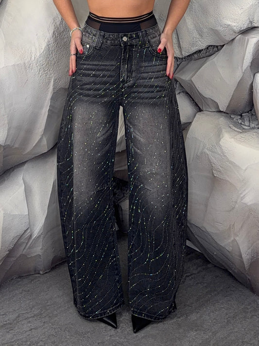 Jeans Waves Shine black