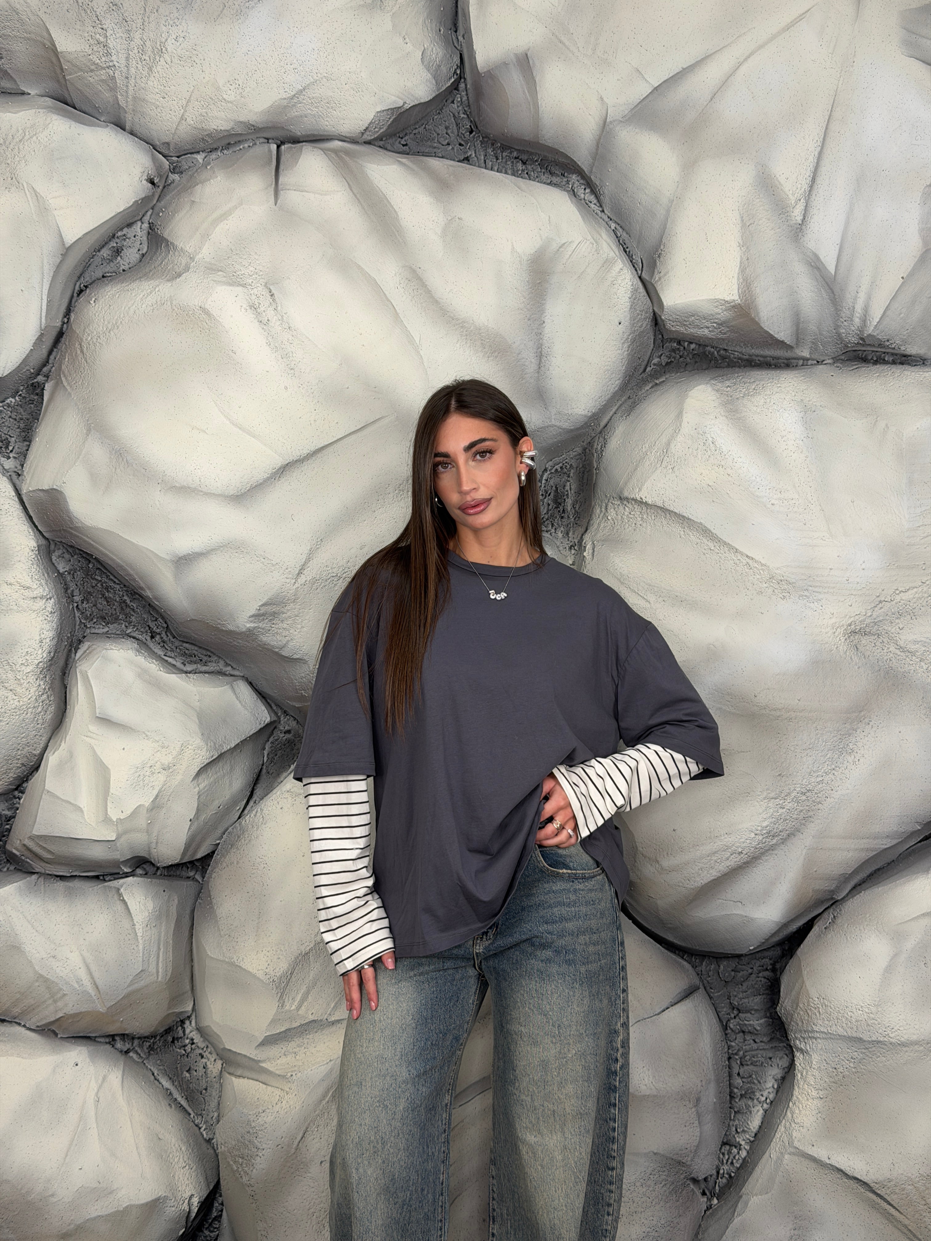 Longsleeve maniche a righe