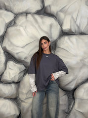 Longsleeve maniche a righe