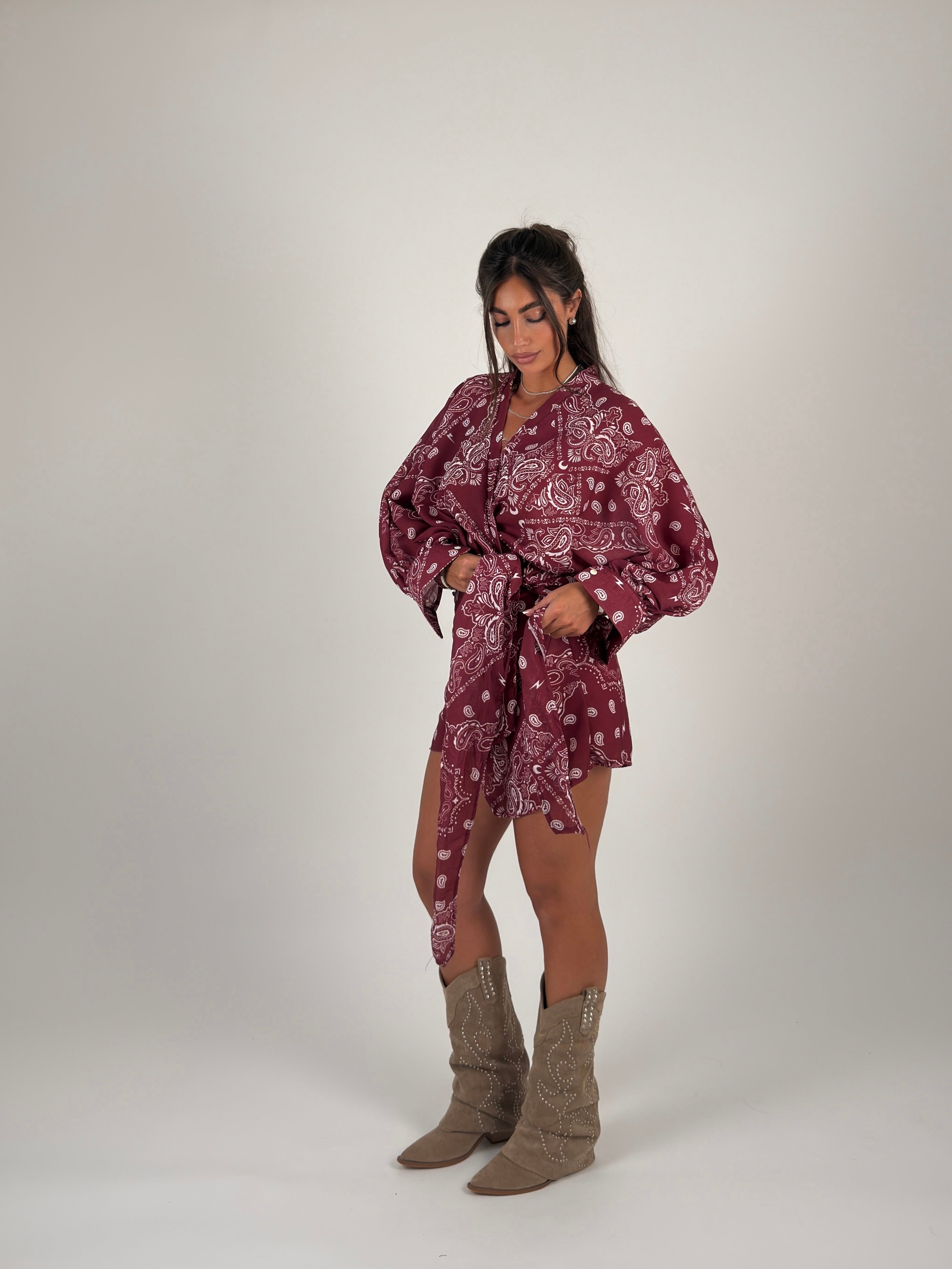 Vestito portafoglio bandana