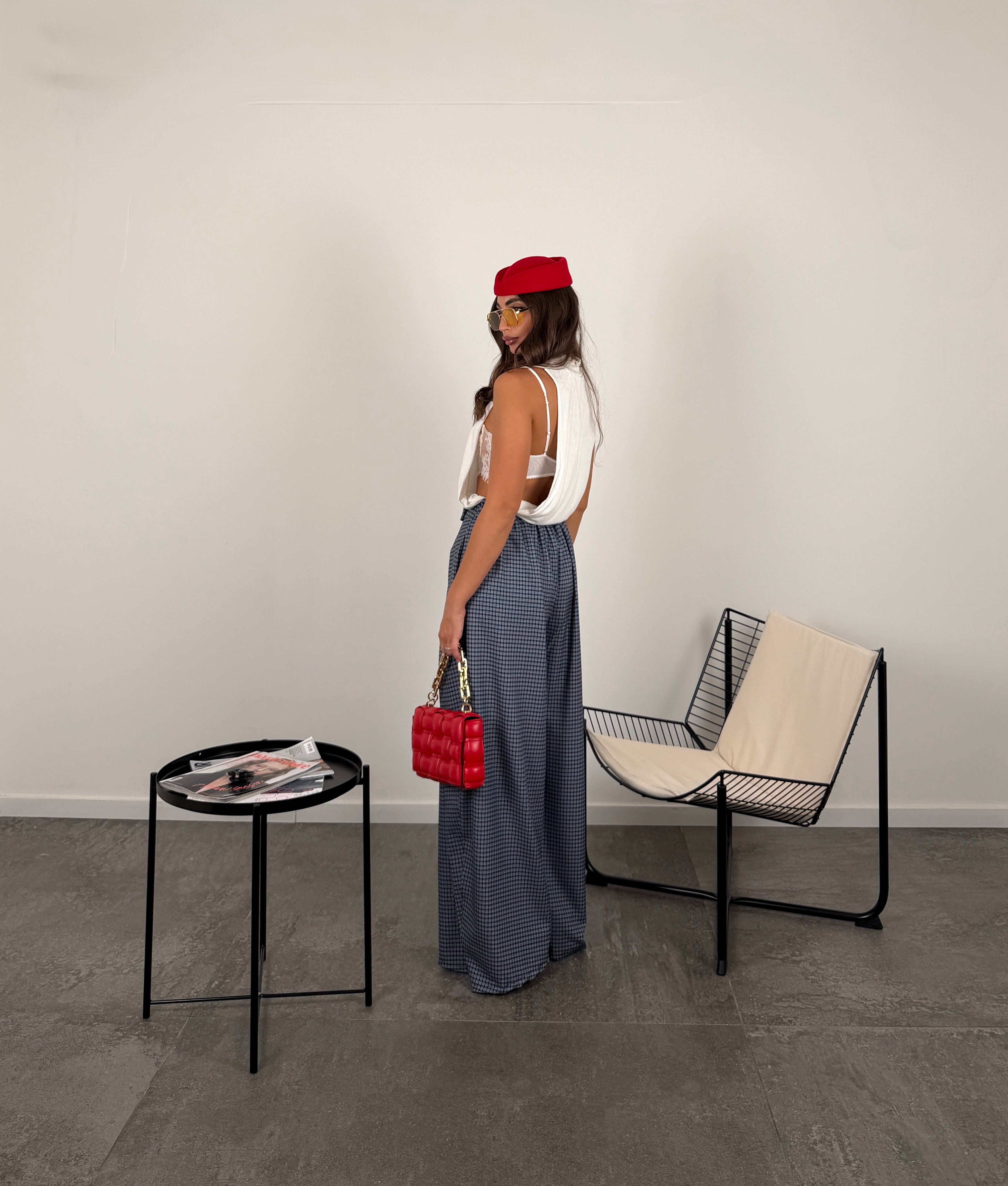 Pantalone corinne quadri
