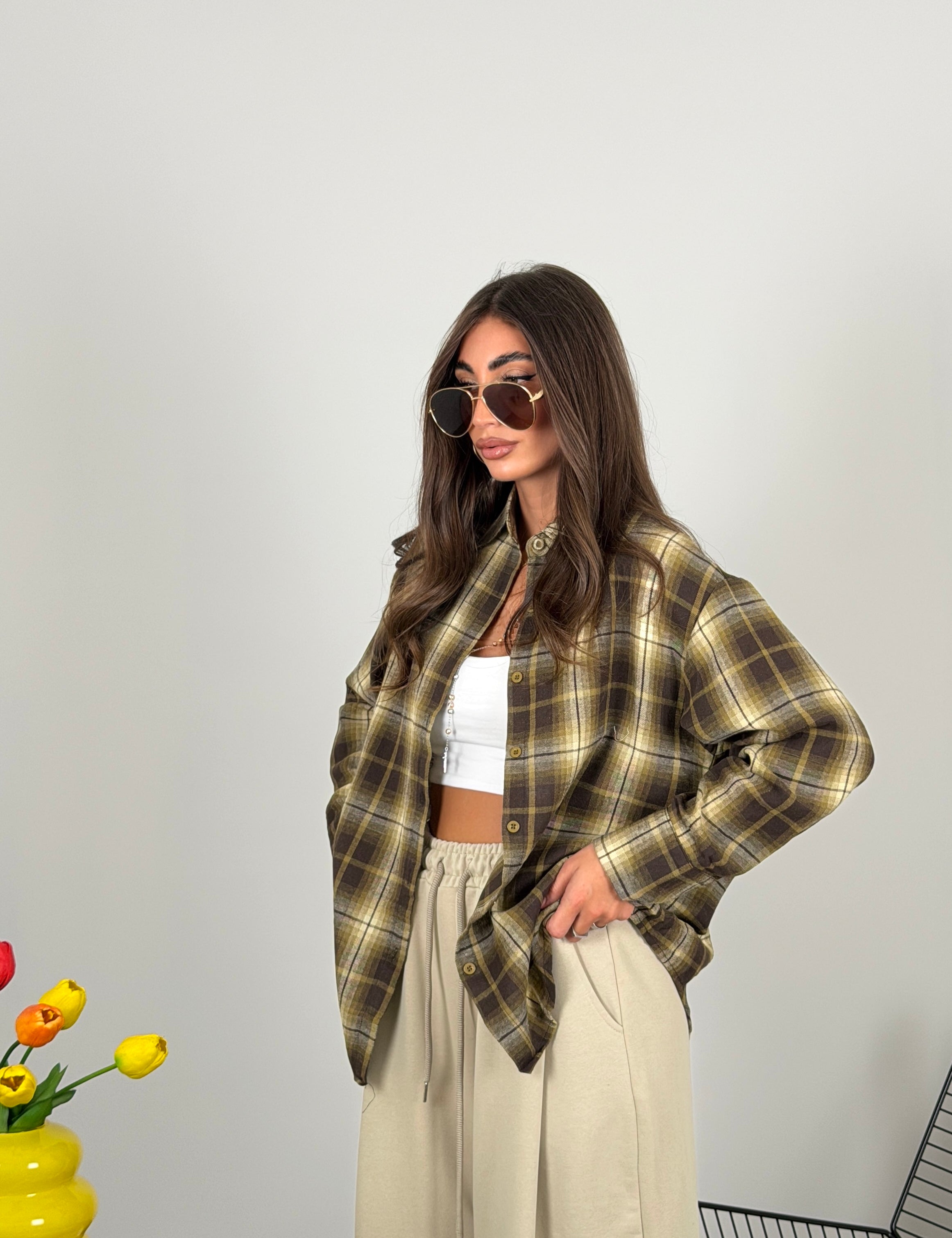 Camicia a quadri over size