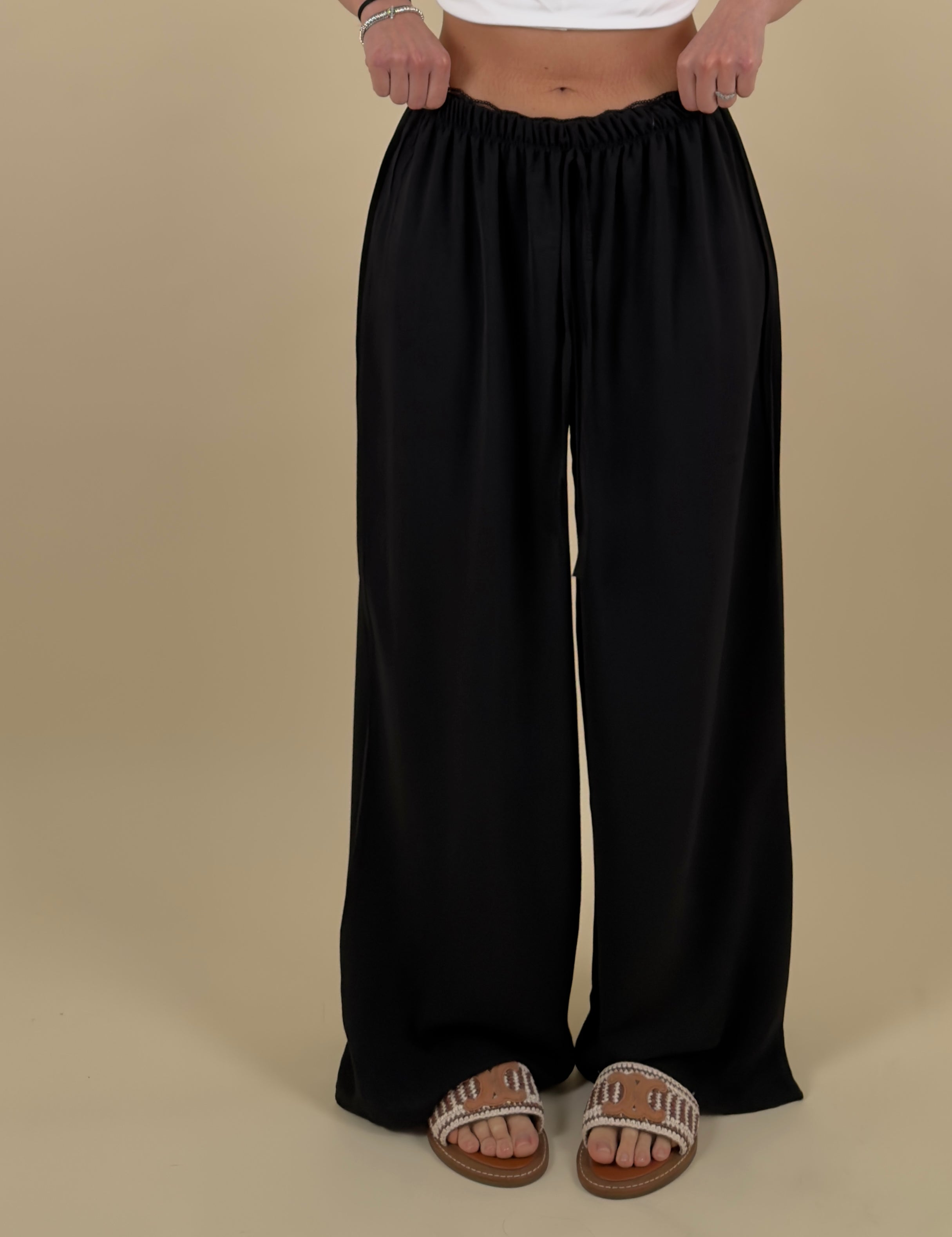 Pantalone palazzo in tessuto
