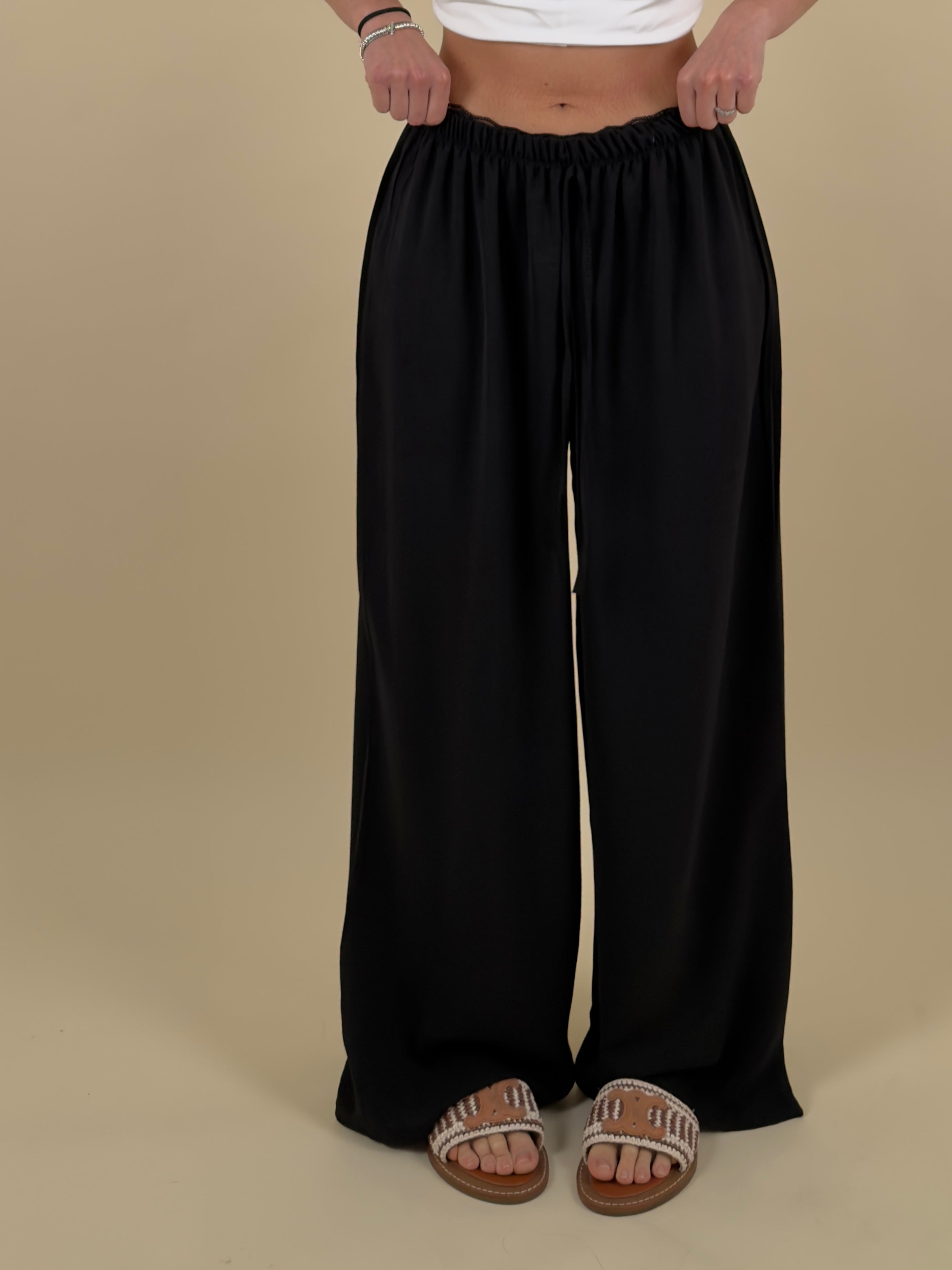 Pantalone palazzo in tessuto