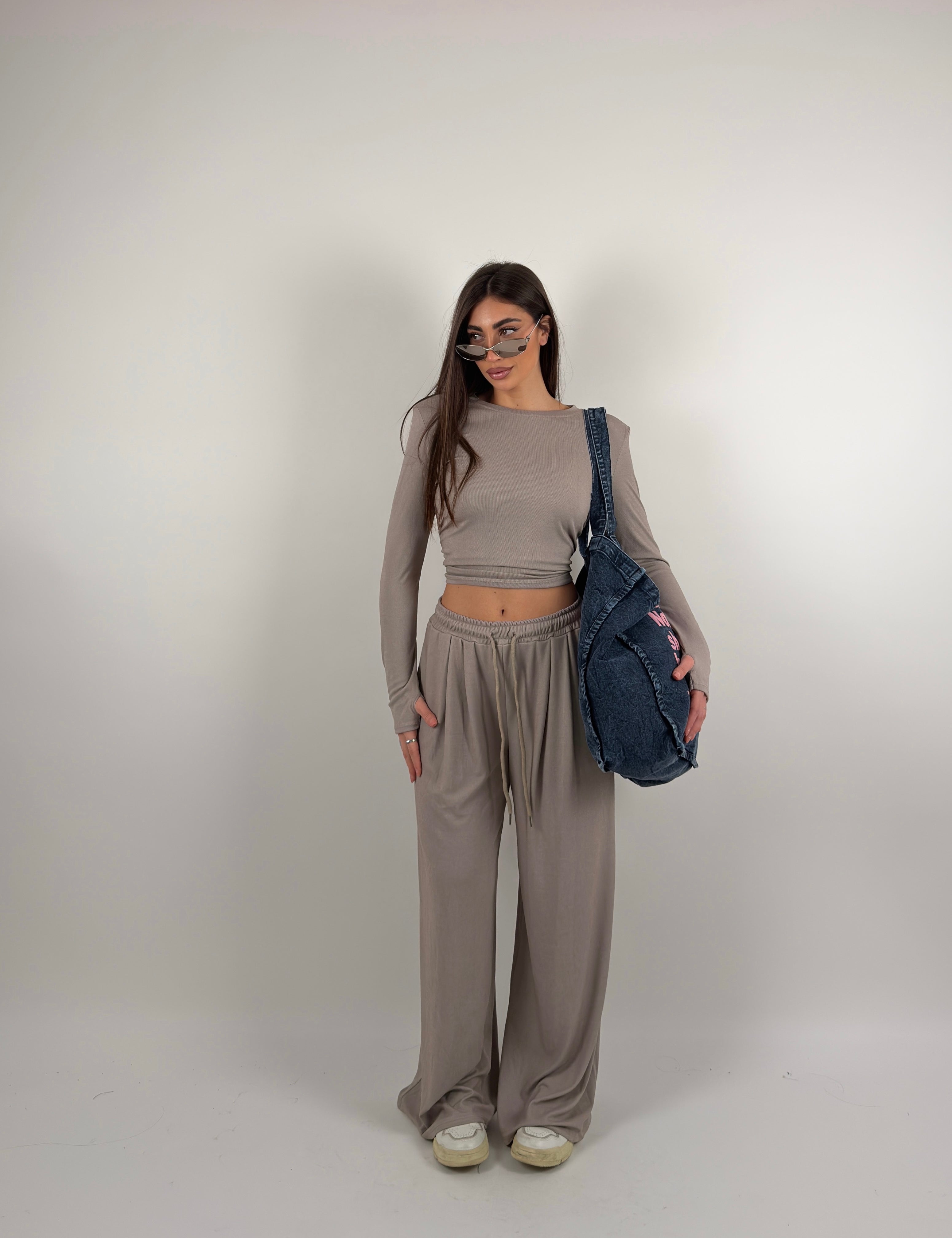 Completo in maglia a costine