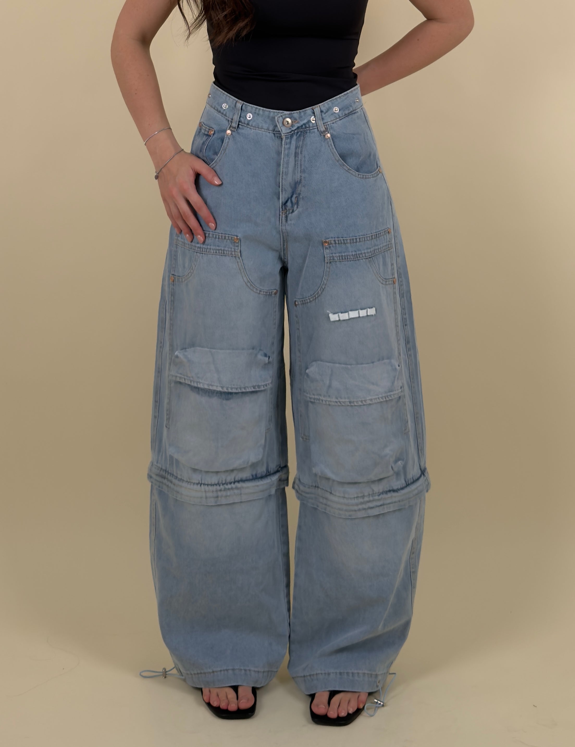 Salopette Denim chiaro 4in1