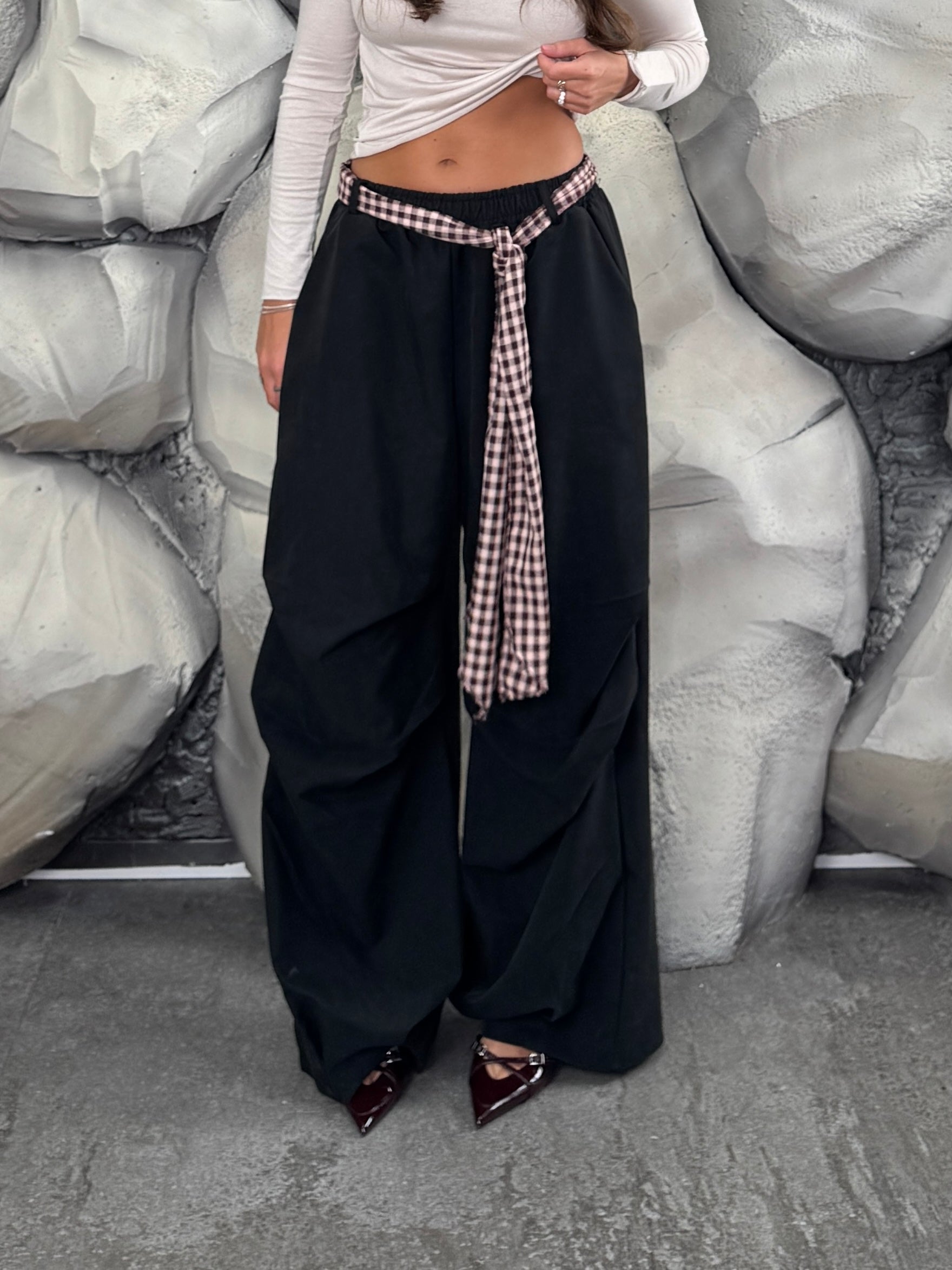 Pantalone cintura quadri