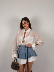 Camicia semivelata oversize